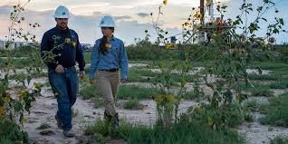 Field site with energy infrastructure